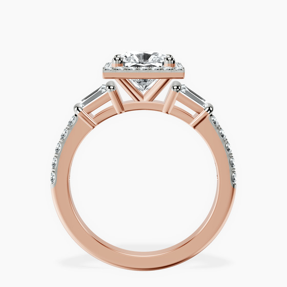 Liora Cascade Halo Lab Diamond Ring top view