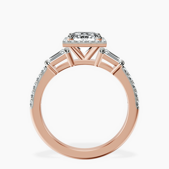 Liora Cascade Halo Lab Diamond Ring top view