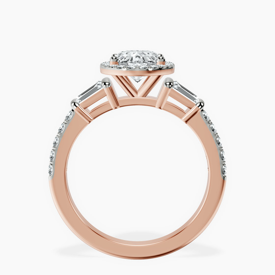 Liora Cascade Halo Lab Diamond Ring top view