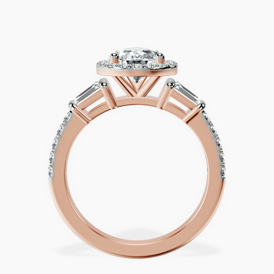 Liora Cascade Halo Lab Diamond Ring top view