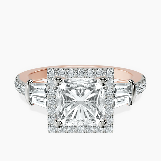 Liora Cascade Halo Lab Diamond Ring front view