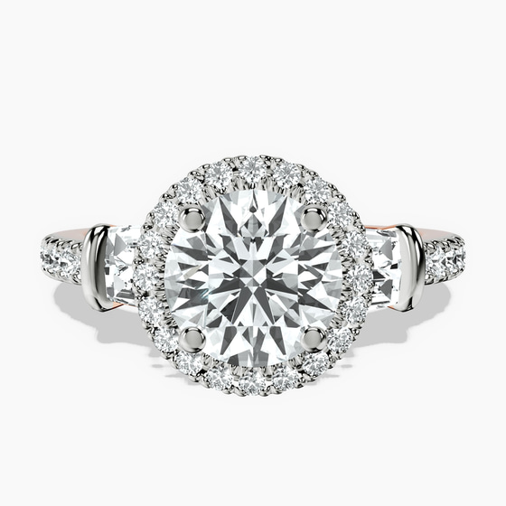 Liora Cascade Halo Lab Diamond Ring front view