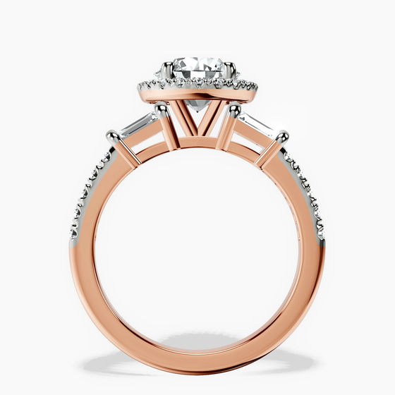 Liora Cascade Halo Lab Diamond Ring top view