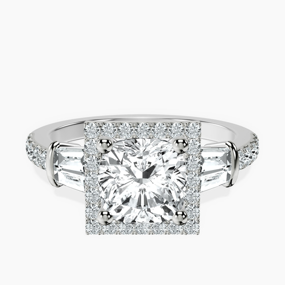 Liora Cascade Halo Lab Diamond Ring front view