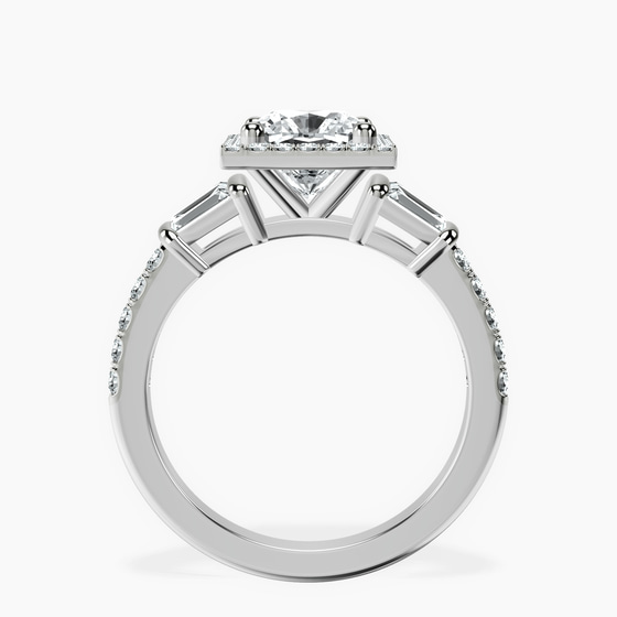 Liora Cascade Halo Lab Diamond Ring left view