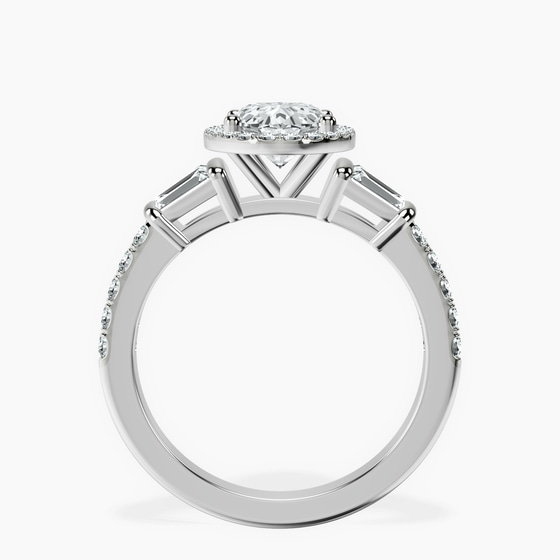 Liora Cascade Halo Lab Diamond Ring left view