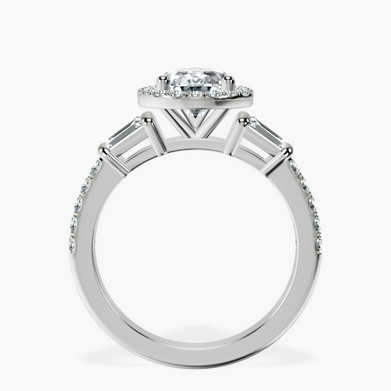 Liora Cascade Halo Lab Diamond Ring top view