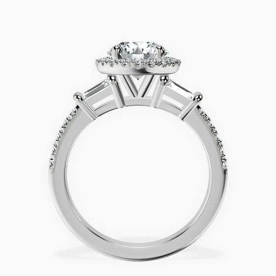 Liora Cascade Halo Lab Diamond Ring top view