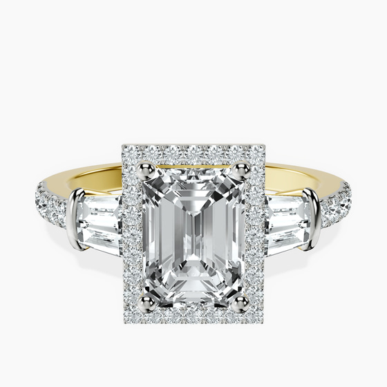 Liora Cascade Halo Lab Diamond Ring front view