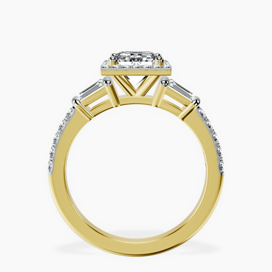 Liora Cascade Halo Lab Diamond Ring left view
