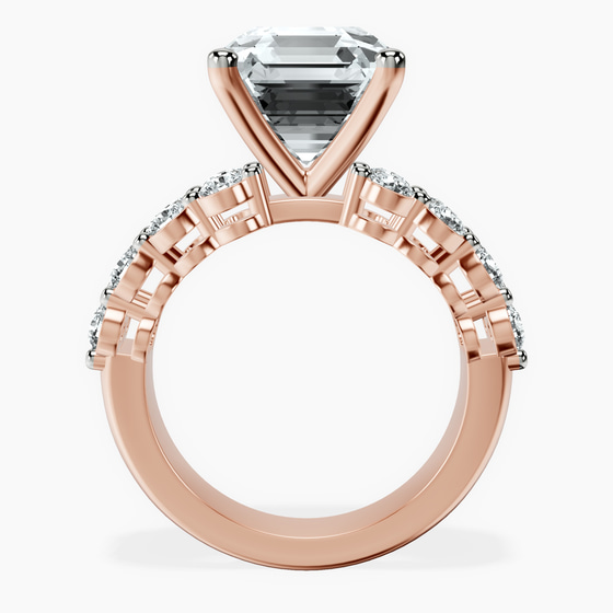 Twilight Side Round Lab Diamond Ring left view