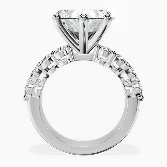 Twilight Side Round Lab Diamond Ring left view