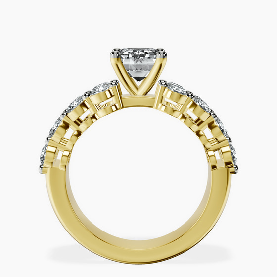 Twilight Side Round Lab Diamond Ring left view