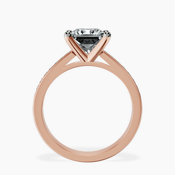 Lucent Side Channel Set Lab Diamond Ring left view