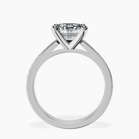 Lucent Side Channel Set Lab Diamond Ring left view