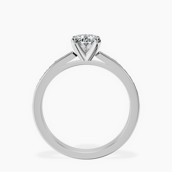 Lucent Side Channel Set Lab Diamond Ring left view