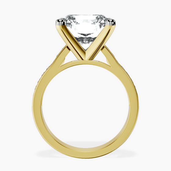 Lucent Side Channel Set Lab Diamond Ring left view