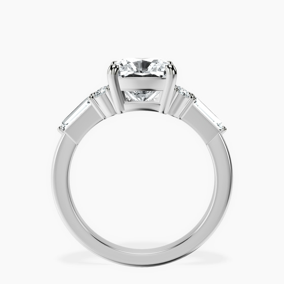 Helia Tapered Baguette Lab Diamond Ring left view