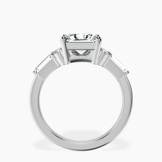 Helia Tapered Baguette Lab Diamond Ring left view