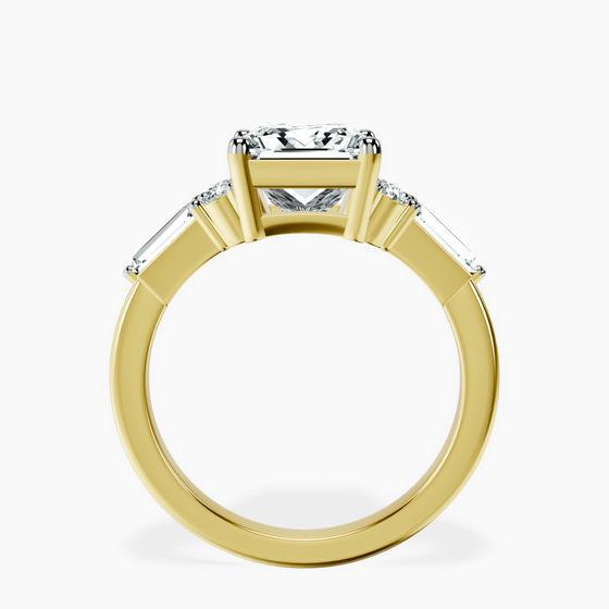 Helia Tapered Baguette Lab Diamond Ring left view