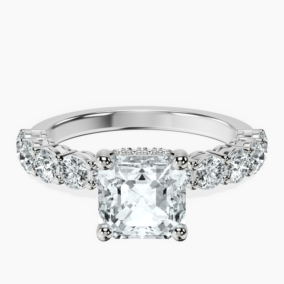 Elinor Side Round Lab Diamond Ring front view