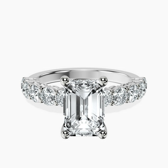Elinor Side Round Lab Diamond Ring front view