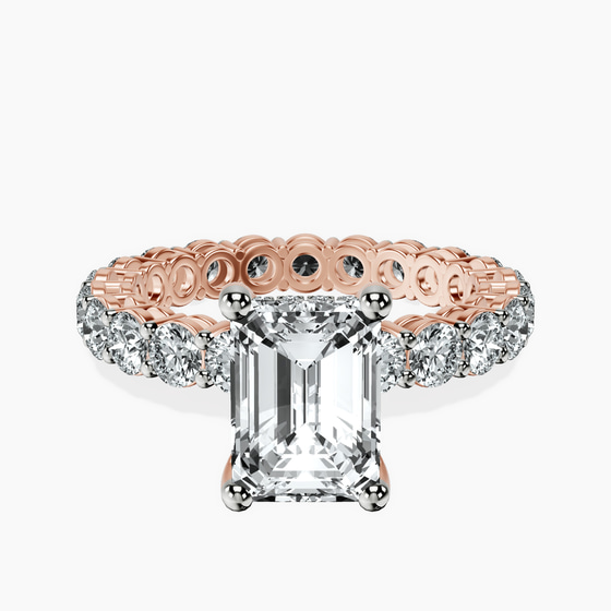 Georgiana Side Round Lab Diamond Ring front view