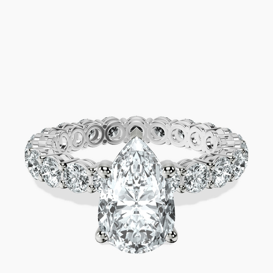 Georgiana Side Round Lab Diamond Ring front view