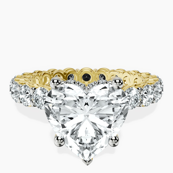 Georgiana Side Round Lab Diamond Ring front view