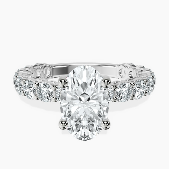 Arabella Side Round Lab Diamond Ring front view