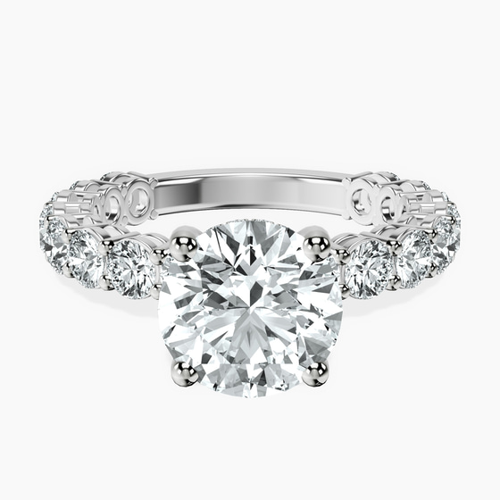 Arabella Side Round Lab Diamond Ring front view