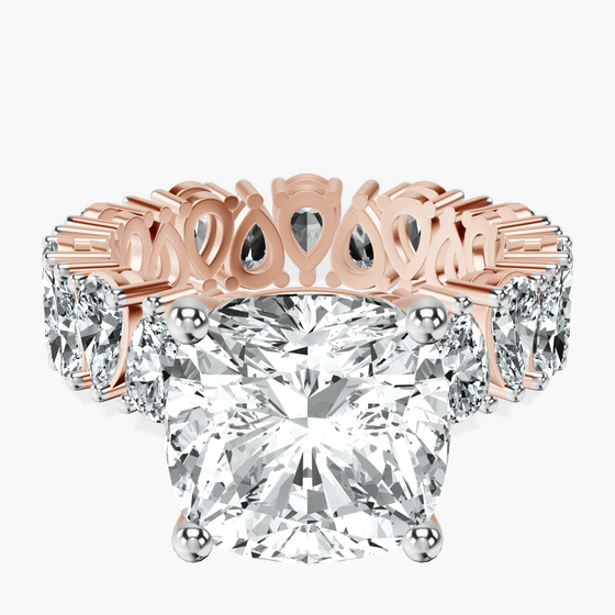 Cordelia Side Pear Lab Diamond Ring front view