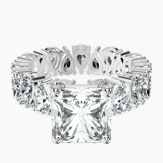 Cordelia Side Pear Lab Diamond Ring front view