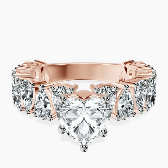 Esme Side Pear Lab Diamond Ring front view
