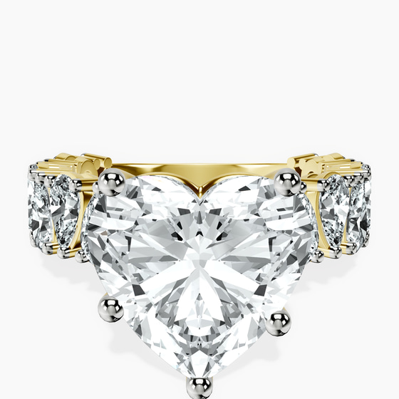 Esme Side Pear Lab Diamond Ring front view