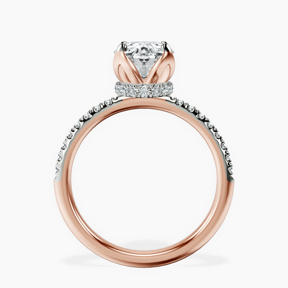 Galen Secret Halo Lab Diamond Ring left view