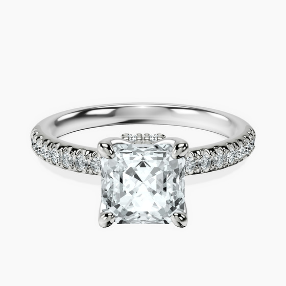 Galen Secret Halo Lab Diamond Ring front view