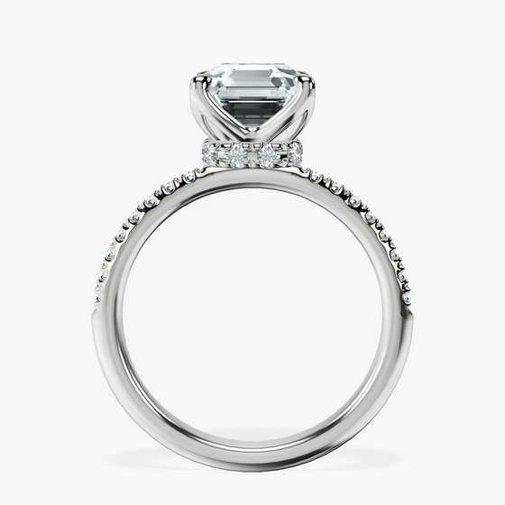Galen Secret Halo Lab Diamond Ring left view