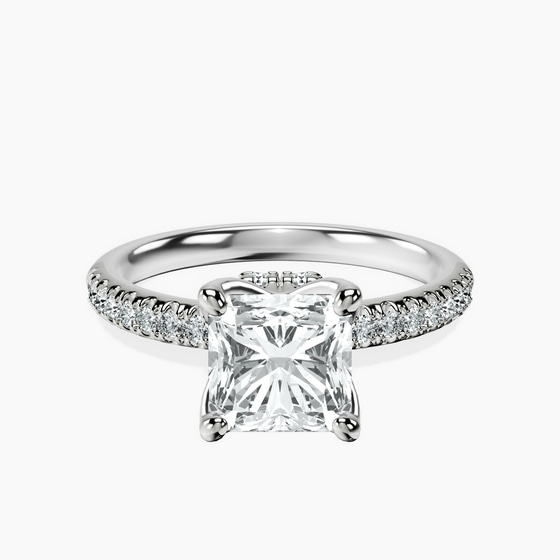 Galen Secret Halo Lab Diamond Ring front view