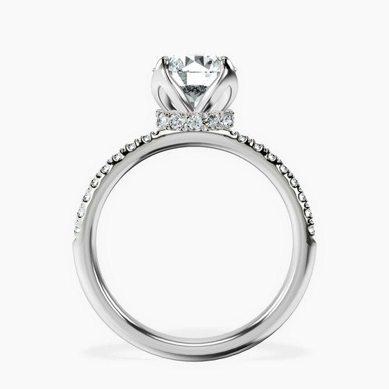 Galen Secret Halo Lab Diamond Ring left view