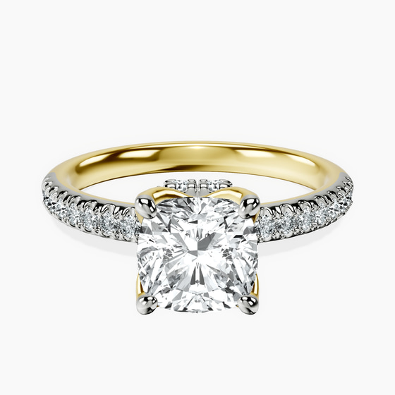Galen Secret Halo Lab Diamond Ring front view