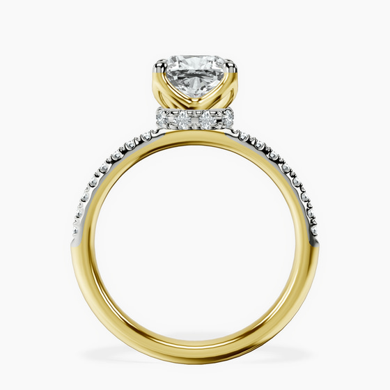 Galen Secret Halo Lab Diamond Ring left view