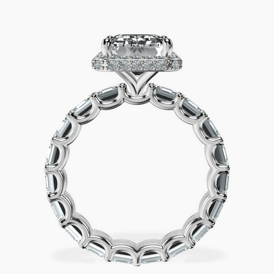 Amaryllis Side Emerald Lab Diamond Ring left view