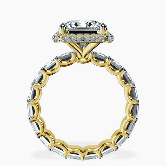 Amaryllis Side Emerald Lab Diamond Ring left view