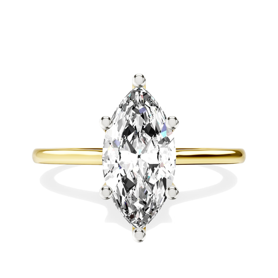 Teagan Solitaire 1.5mm Lab Diamond Ring front view