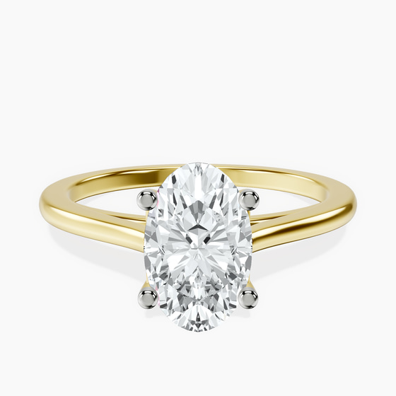 Teagan Solitaire 1.5mm Lab Diamond Ring front view