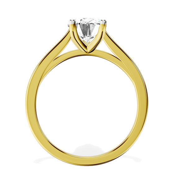 Teagan Solitaire 1.5mm Lab Diamond Ring top view