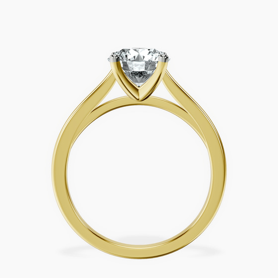Teagan Solitaire 1.5mm Lab Diamond Ring top view