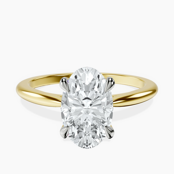 Azalea Classic Solitaire 1.5mm Lab Diamond Ring front view