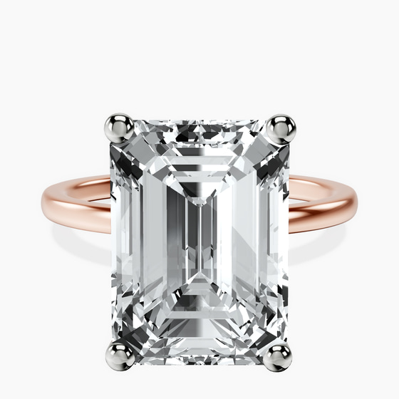 Four Prong Solitaire 1.5mm Lab Diamond Ring front view